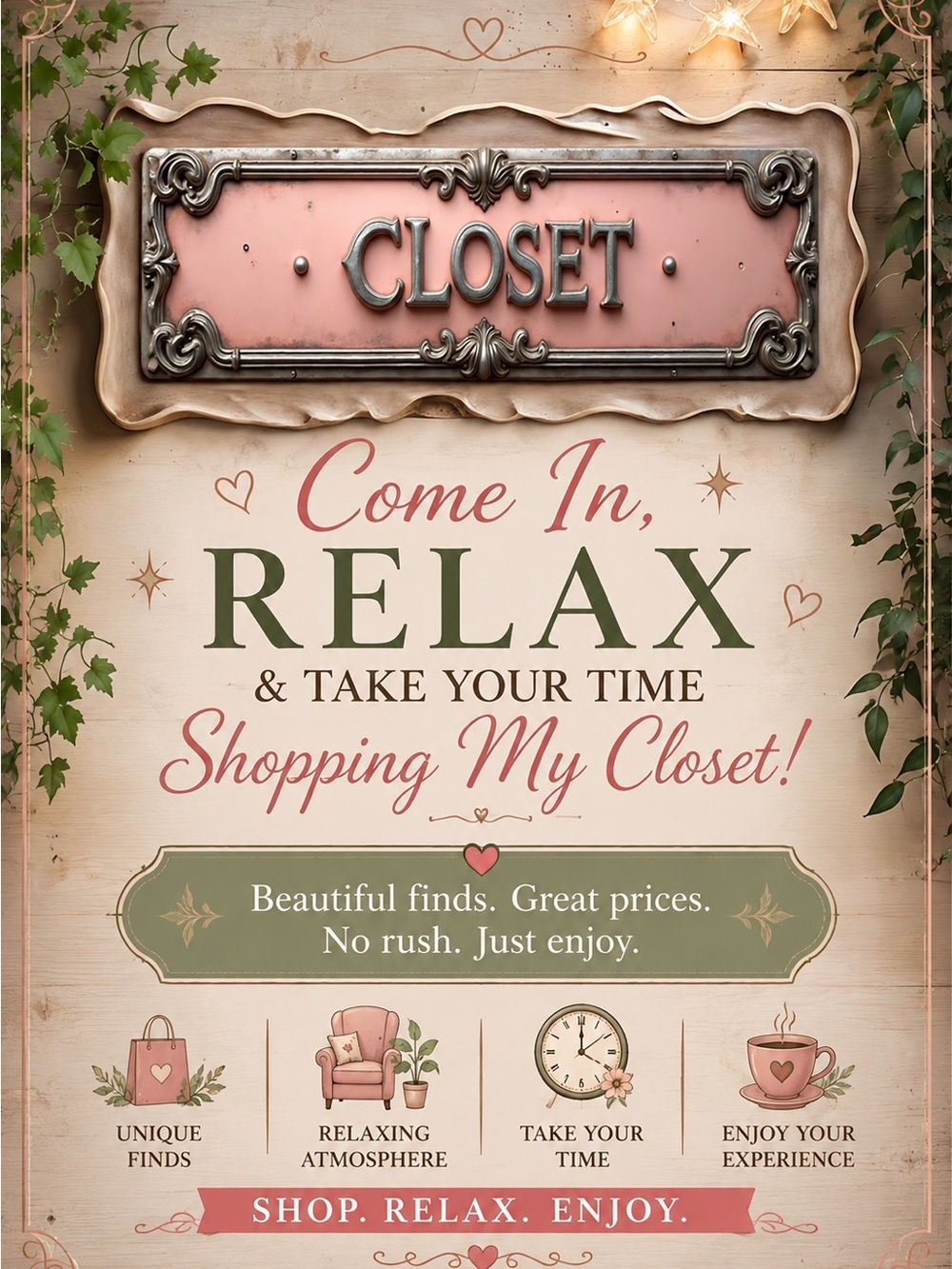 🌸COME RELAX & SHOP AT YOUR OWN LEISURE🌸